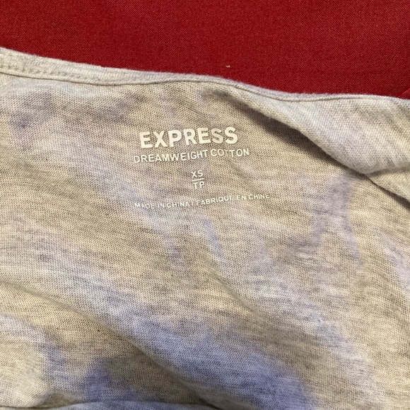 Express Dreamweight Cotton Tank Top With Chiffon Back / Bottom - Picture 4 of 5